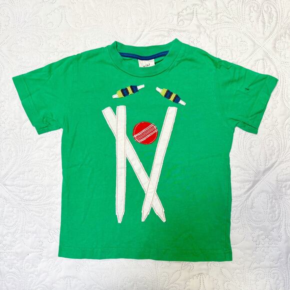 Mini Boden Cricket Appliqué Shirt Size 3/4 - Picture 2 of 6